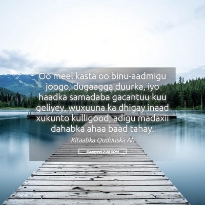 Picture 05 - Daanyeel 2:38 SOM - Oo meel kasta oo binu-aadmigu joogo, dugaagga - Bible Verse Picture