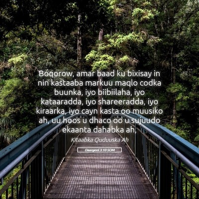 Picture 05 - Daanyeel 3:10 SOM - Boqorow, amar baad ku bixisay in nin kastaaba - Bible Verse Picture