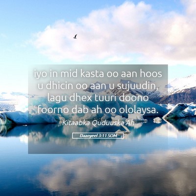 Picture 05 - Daanyeel 3:11 SOM - iyo in mid kasta oo aan hoos u dhicin oo aan u - Bible Verse Picture