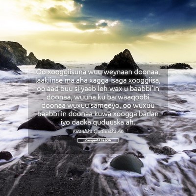 Picture 05 - Daanyeel 8:24 SOM - Oo xooggiisuna wuu weynaan doonaa, laakiinse ma - Bible Verse Picture