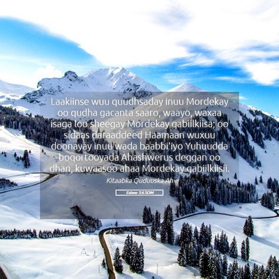 Picture 05 - Esteer 3:6 SOM - Laakiinse wuu quudhsaday inuu Mordekay oo qudha - Bible Verse Picture