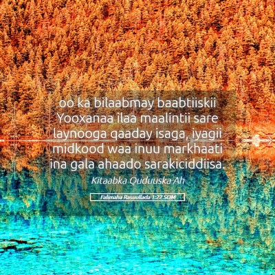 Picture 05 - Falimaha Rasuullada 1:22 SOM - oo ka bilaabmay baabtiiskii Yooxanaa ilaa - Bible Verse Picture