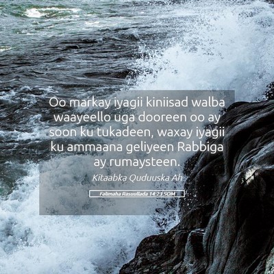 Picture 05 - Falimaha Rasuullada 14:23 SOM - Oo markay iyagii kiniisad walba waayeello uga - Bible Verse Picture