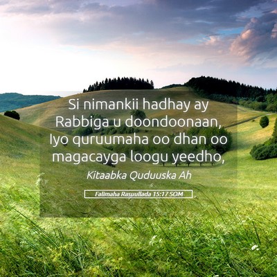 Picture 05 - Falimaha Rasuullada 15:17 SOM - Si nimankii hadhay ay Rabbiga u doondoonaan, Iyo - Bible Verse Picture
