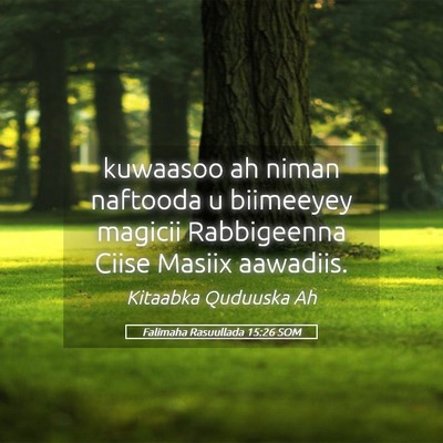 Picture 05 - Falimaha Rasuullada 15:26 SOM - kuwaasoo ah niman naftooda u biimeeyey magicii - Bible Verse Picture