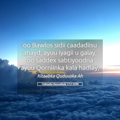 Picture 05 - Falimaha Rasuullada 17:2 SOM - oo Bawlos sidii caadadiisu ahayd, ayuu iyagii u - Bible Verse Picture