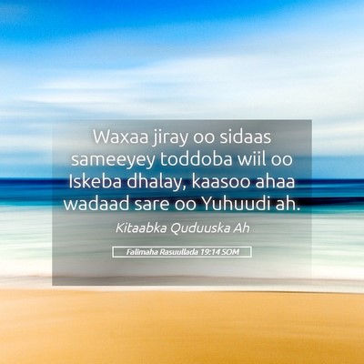 Picture 05 - Falimaha Rasuullada 19:14 SOM - Waxaa jiray oo sidaas sameeyey toddoba wiil oo - Bible Verse Picture