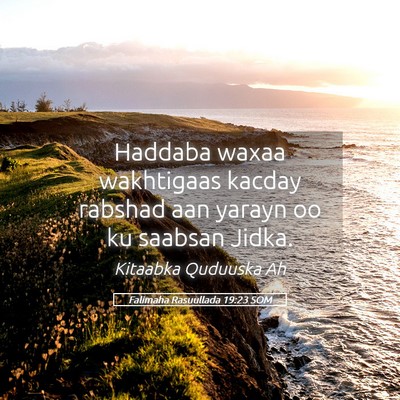 Picture 05 - Falimaha Rasuullada 19:23 SOM - Haddaba waxaa wakhtigaas kacday rabshad aan - Bible Verse Picture
