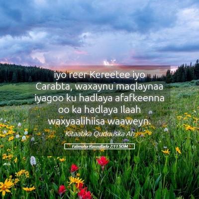 Picture 05 - Falimaha Rasuullada 2:11 SOM - iyo reer Kereetee iyo Carabta, waxaynu maqlaynaa - Bible Verse Picture