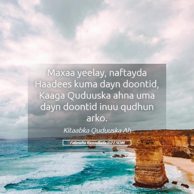 Picture 05 - Falimaha Rasuullada 2:27 SOM - Maxaa yeelay, naftayda Haadees kuma dayn doontid, - Bible Verse Picture