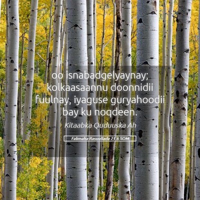 Picture 05 - Falimaha Rasuullada 21:6 SOM - oo isnabadgelyaynay; kolkaasaannu doonnidii - Bible Verse Picture