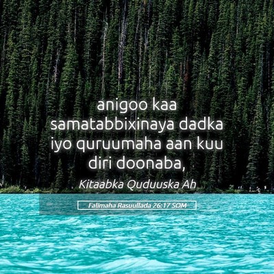 Picture 05 - Falimaha Rasuullada 26:17 SOM - anigoo kaa samatabbixinaya dadka iyo quruumaha - Bible Verse Picture