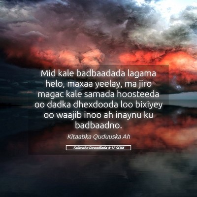 Picture 05 - Falimaha Rasuullada 4:12 SOM - Mid kale badbaadada lagama helo, maxaa yeelay, ma - Bible Verse Picture