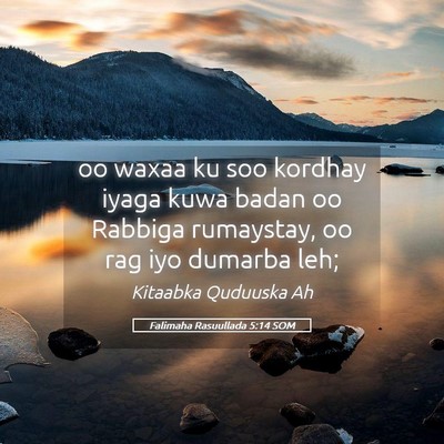 Picture 05 - Falimaha Rasuullada 5:14 SOM - oo waxaa ku soo kordhay iyaga kuwa badan oo - Bible Verse Picture
