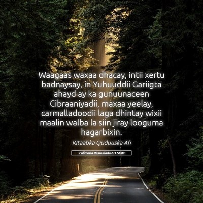 Picture 05 - Falimaha Rasuullada 6:1 SOM - Waagaas waxaa dhacay, intii xertu badnaysay, in - Bible Verse Picture