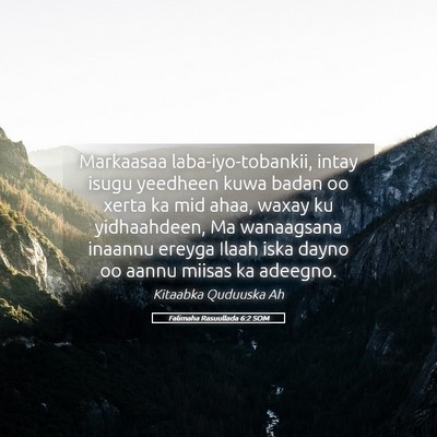 Picture 05 - Falimaha Rasuullada 6:2 SOM - Markaasaa laba-iyo-tobankii, intay isugu yeedheen - Bible Verse Picture