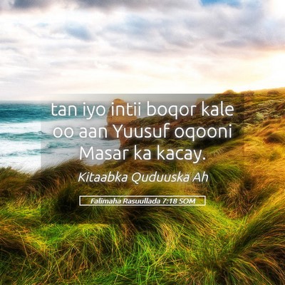 Picture 05 - Falimaha Rasuullada 7:18 SOM - tan iyo intii boqor kale oo aan Yuusuf oqooni - Bible Verse Picture
