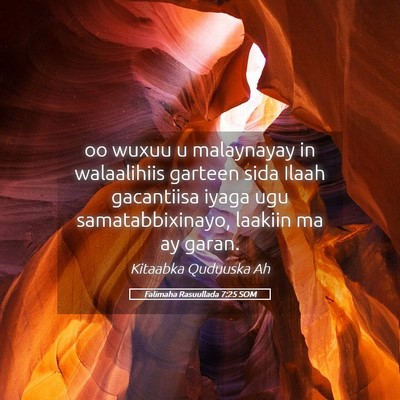 Picture 05 - Falimaha Rasuullada 7:25 SOM - oo wuxuu u malaynayay in walaalihiis garteen sida - Bible Verse Picture