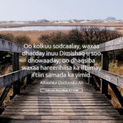 Picture 05 - Falimaha Rasuullada 9:3 SOM - Oo kolkuu sodcaalay, waxaa dhacday inuu Dimishaq - Bible Verse Picture