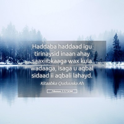 Picture 05 - Filemon 1:17 SOM - Haddaba haddaad igu tirinaysid inaan ahay - Bible Verse Picture