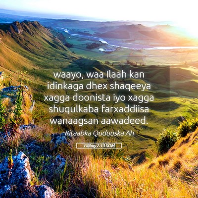Picture 05 - Filiboy 2:13 SOM - waayo, waa Ilaah kan idinkaga dhex shaqeeya xagga - Bible Verse Picture