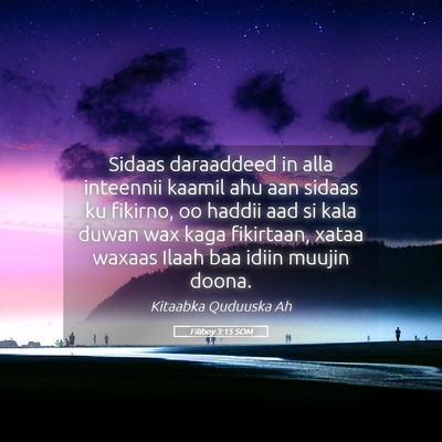 Picture 05 - Filiboy 3:15 SOM - Sidaas daraaddeed in alla inteennii kaamil ahu - Bible Verse Picture