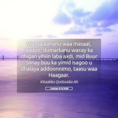 Picture 05 - Galatiya 4:24 SOM - Waxyaalahanu waa masaal, waayo, dumarkanu waxay - Bible Verse Picture