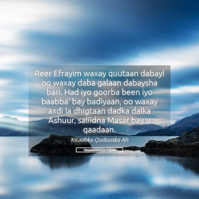 Picture 05 - Hoosheeca 12:1 SOM - Reer Efrayim waxay quutaan dabayl oo waxay daba - Bible Verse Picture