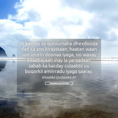 Picture 05 - Hoosheeca 8:10 SOM - In kastoo ay quruumaha dhexdooda dad ka soo - Bible Verse Picture