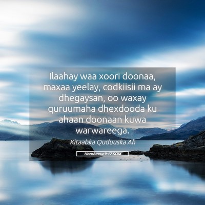 Picture 05 - Hoosheeca 9:17 SOM - Ilaahay waa xoori doonaa, maxaa yeelay, codkiisii - Bible Verse Picture