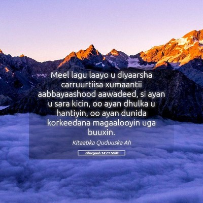 Picture 05 - Ishacyaah 14:21 SOM - Meel lagu laayo u diyaarsha carruurtiisa - Bible Verse Picture