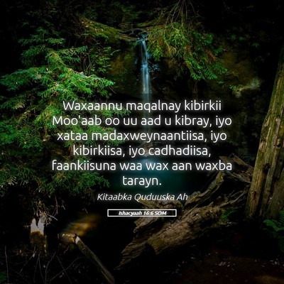 Picture 05 - Ishacyaah 16:6 SOM - Waxaannu maqalnay kibirkii Moo'aab oo uu aad u - Bible Verse Picture