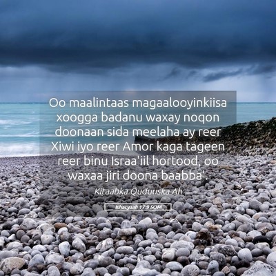 Picture 05 - Ishacyaah 17:9 SOM - Oo maalintaas magaalooyinkiisa xoogga badanu - Bible Verse Picture