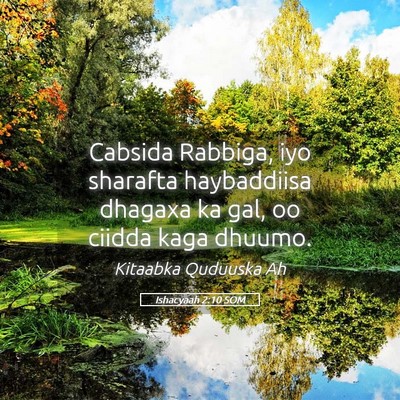 Picture 05 - Ishacyaah 2:10 SOM - Cabsida Rabbiga, iyo sharafta haybaddiisa dhagaxa - Bible Verse Picture