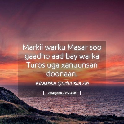 Picture 05 - Ishacyaah 23:5 SOM - Markii warku Masar soo gaadho aad bay warka Turos - Bible Verse Picture