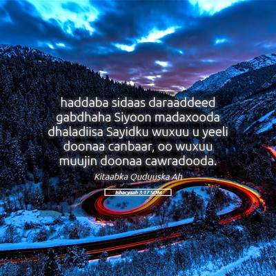 Picture 05 - Ishacyaah 3:17 SOM - haddaba sidaas daraaddeed gabdhaha Siyoon - Bible Verse Picture