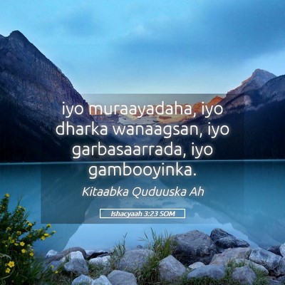 Picture 05 - Ishacyaah 3:23 SOM - iyo muraayadaha, iyo dharka wanaagsan, iyo - Bible Verse Picture