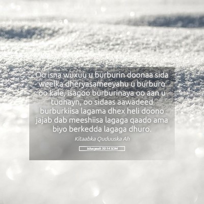 Picture 05 - Ishacyaah 30:14 SOM - Oo isna wuxuu u burburin doonaa sida weelka - Bible Verse Picture