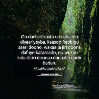 Picture 05 - Ishacyaah 30:32 SOM - Oo darbad kasta oo usha loo diyaariyeyba, kaasoo - Bible Verse Picture