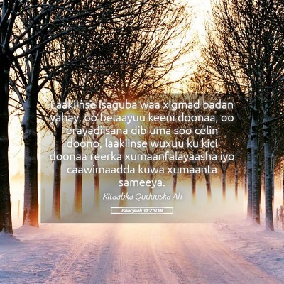 Picture 05 - Ishacyaah 31:2 SOM - Laakiinse isaguba waa xigmad badan yahay, oo - Bible Verse Picture