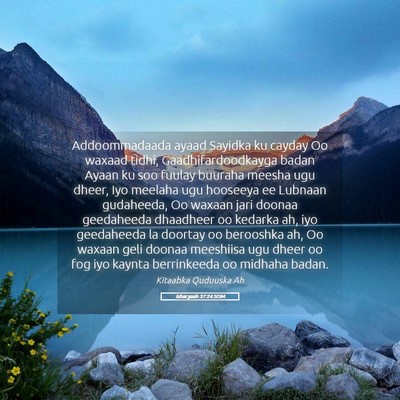 Picture 05 - Ishacyaah 37:24 SOM - Addoommadaada ayaad Sayidka ku cayday Oo waxaad - Bible Verse Picture