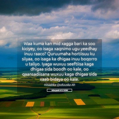 Picture 05 - Ishacyaah 41:2 SOM - Waa kuma kan mid xagga bari ka soo kiciyey, oo - Bible Verse Picture