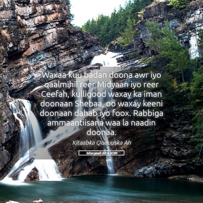 Picture 05 - Ishacyaah 60:6 SOM - Waxaa kuu badan doona awr iyo qaalmihii reer - Bible Verse Picture