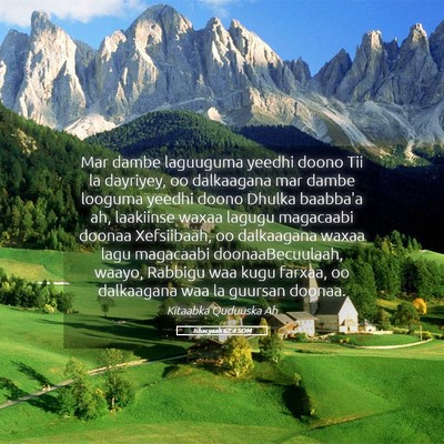 Picture 05 - Ishacyaah 62:4 SOM - Mar dambe laguuguma yeedhi doono Tii la dayriyey, - Bible Verse Picture