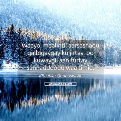 Picture 05 - Ishacyaah 63:4 SOM - Waayo, maalintii aarsashadu qalbigaygay ku - Bible Verse Picture