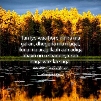 Picture 05 - Ishacyaah 64:4 SOM - Tan iyo waa hore ninna ma garan, dheguna ma - Bible Verse Picture