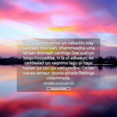 Picture 05 - Ishacyaah 9:7 SOM - Oo boqornimadiisa iyo nabaddu way badnaan - Bible Verse Picture