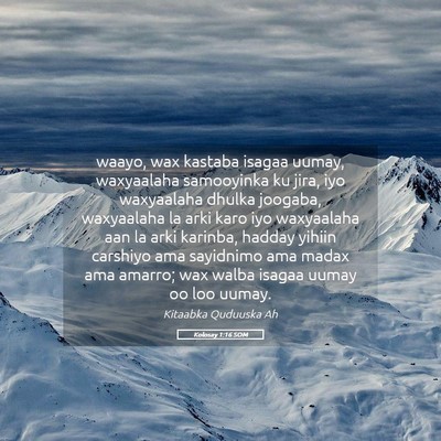 Picture 05 - Kolosay 1:16 SOM - waayo, wax kastaba isagaa uumay, waxyaalaha - Bible Verse Picture