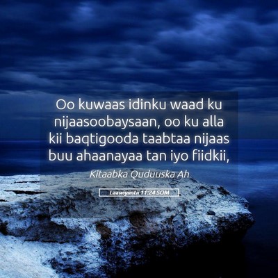 Picture 05 - Laawiyiintii 11:24 SOM - Oo kuwaas idinku waad ku nijaasoobaysaan, oo ku - Bible Verse Picture