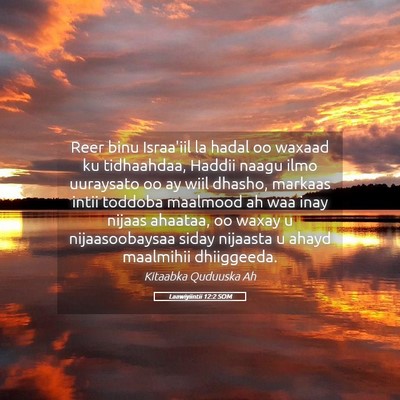 Picture 05 - Laawiyiintii 12:2 SOM - Reer binu Israa'iil la hadal oo waxaad ku - Bible Verse Picture